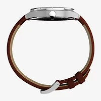 Timex Mens Brown Leather Strap Watch Tw2y16200jt