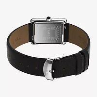 Timex Womens Black Leather Strap Watch