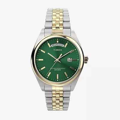 Timex Mens Two Tone Stainless Steel Bracelet Watch