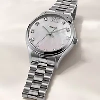 Timex Womens Silver Tone Stainless Steel Bracelet Watch