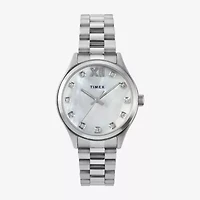 Timex Womens Silver Tone Stainless Steel Bracelet Watch