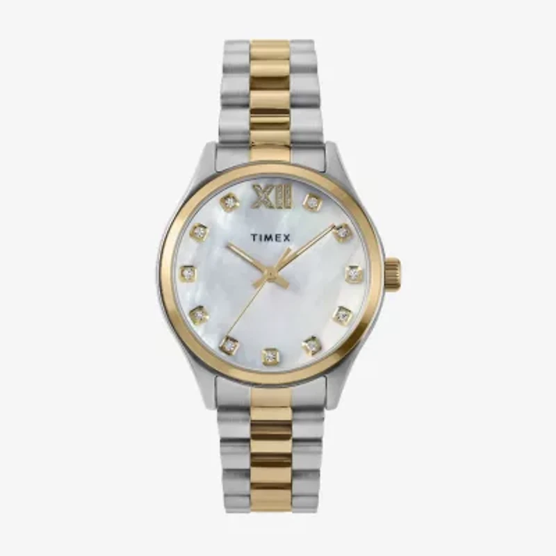 Timex Womens Two Tone Stainless Steel Bracelet Watch