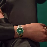 Timex Womens Two Tone Stainless Steel Bracelet Watch