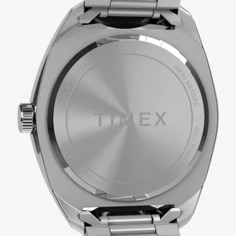 Timex Mens Silver Tone Stainless Steel Bracelet Watch