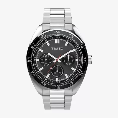 Timex Mens Silver Tone Stainless Steel Bracelet Watch