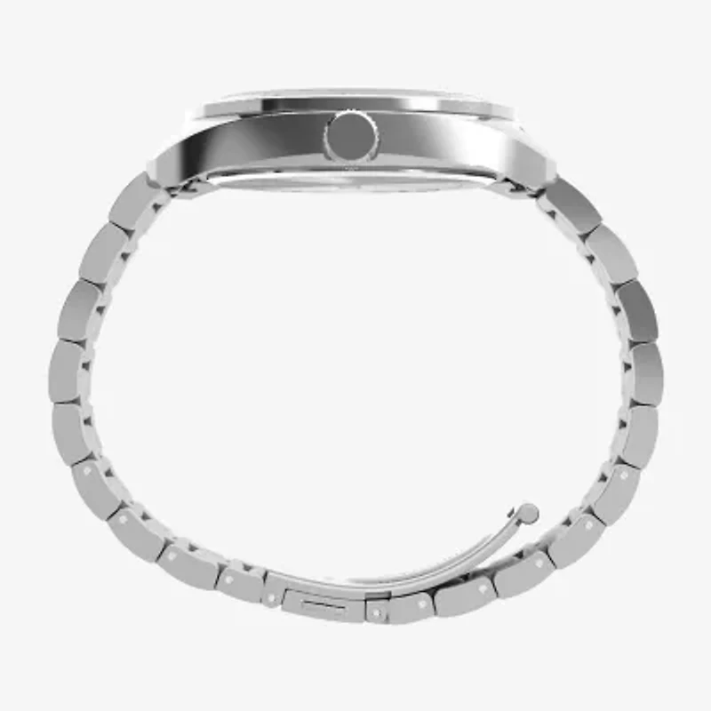 Timex Mens Silver Tone Stainless Steel Bracelet Watch