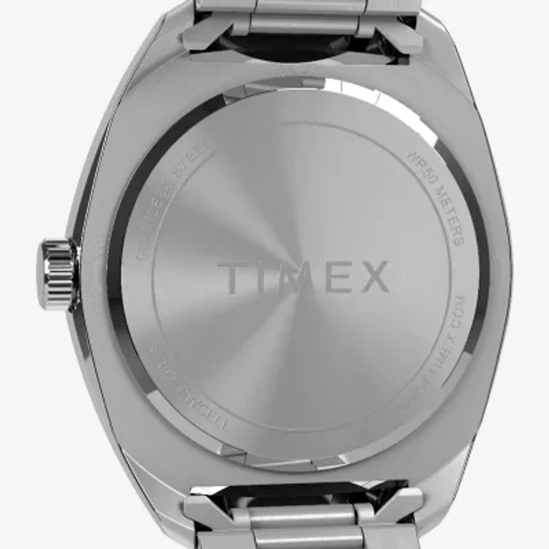 Timex Mens Silver Tone Stainless Steel Bracelet Watch