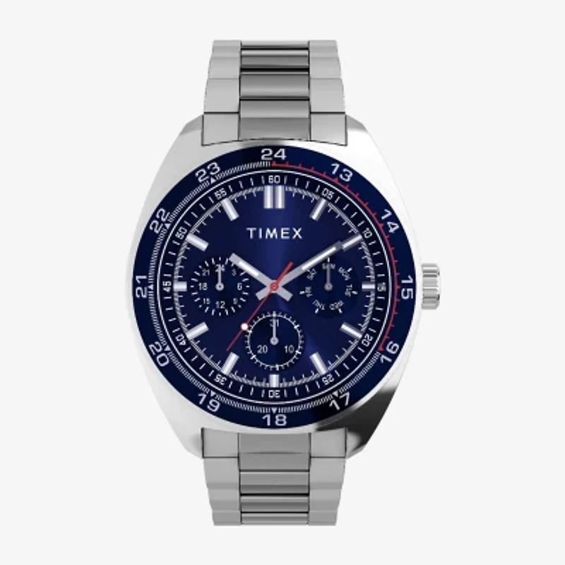 Timex Mens Silver Tone Stainless Steel Bracelet Watch