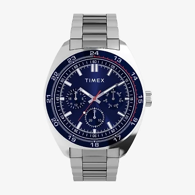 Timex Mens Silver Tone Stainless Steel Bracelet Watch