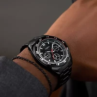 Timex Mens Black Stainless Steel Bracelet Watch