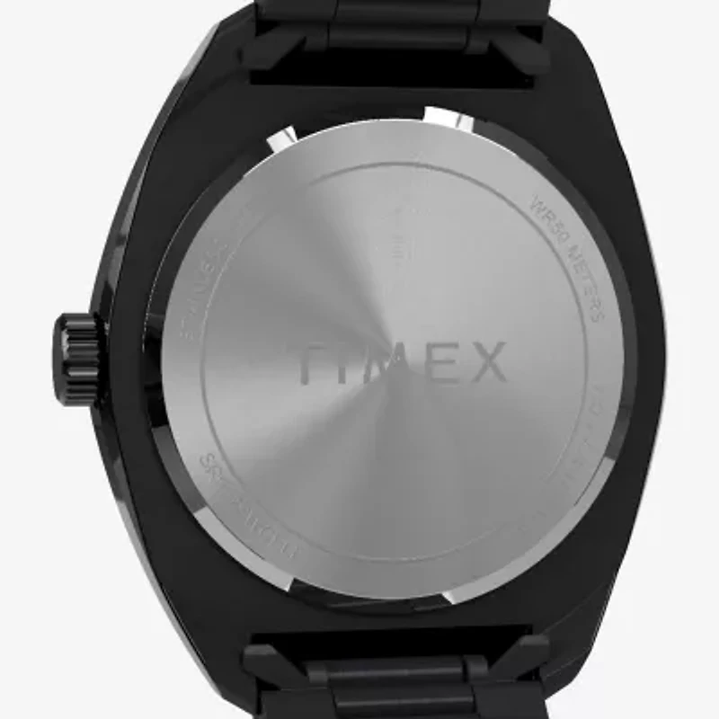 Timex Mens Black Stainless Steel Bracelet Watch