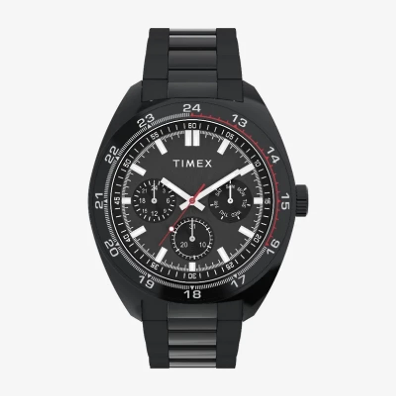 Timex Mens Black Stainless Steel Bracelet Watch