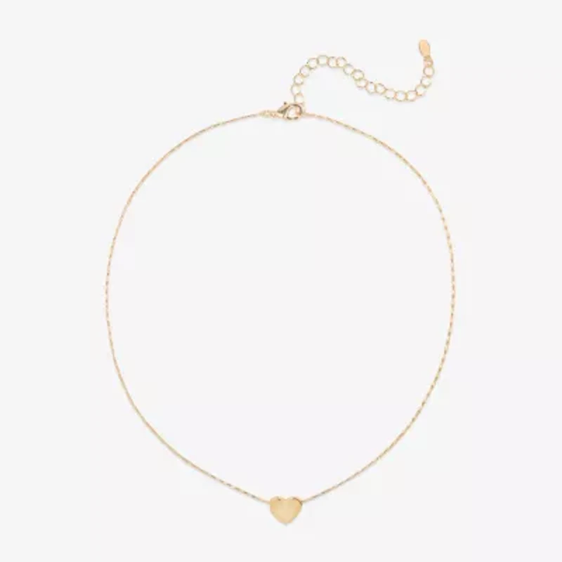 Bijoux Bar Delicates Womens Heart 16 Inch Pendant Necklace