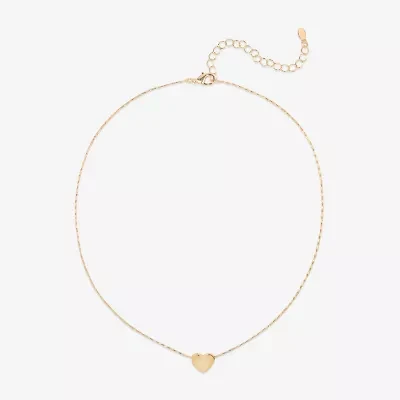 Bijoux Bar Delicates Womens Heart 16 Inch Pendant Necklace