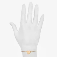 Bijoux Bar Delicates Gold Tone Womens Heart Bolo Bracelet