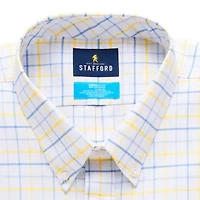 Stafford Coolmax All Season Ecomade Oxford Mens Big and Tall Classic Fit Stretch Fabric Wrinkle Free Long Sleeve Dress Shirt
