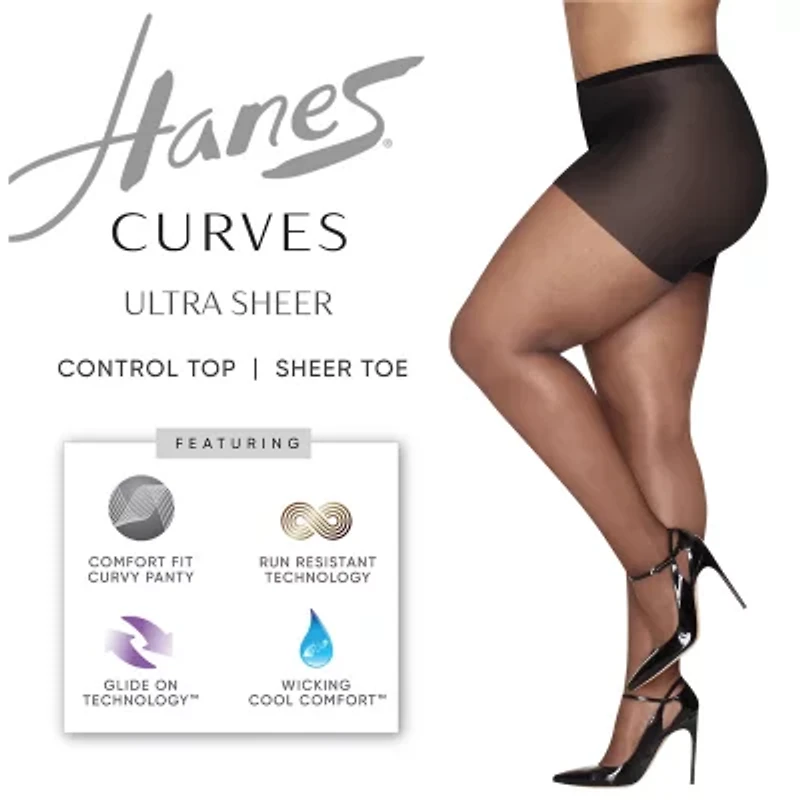 Hanes Curves Pantyhose Plus Hsp001