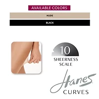 Hanes Curves Pantyhose Plus Hsp001
