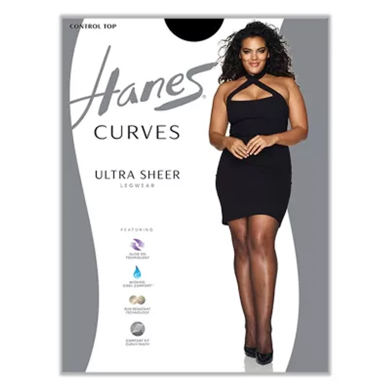 Hanes Curves Pantyhose Plus Hsp001