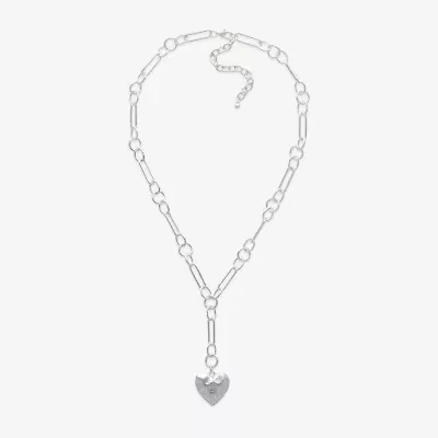 Bold Elements Silver Tone Womens 18 Inch Y Necklace