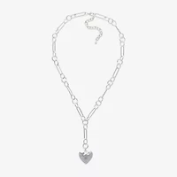 Bold Elements Silver Tone Womens 18 Inch Y Necklace