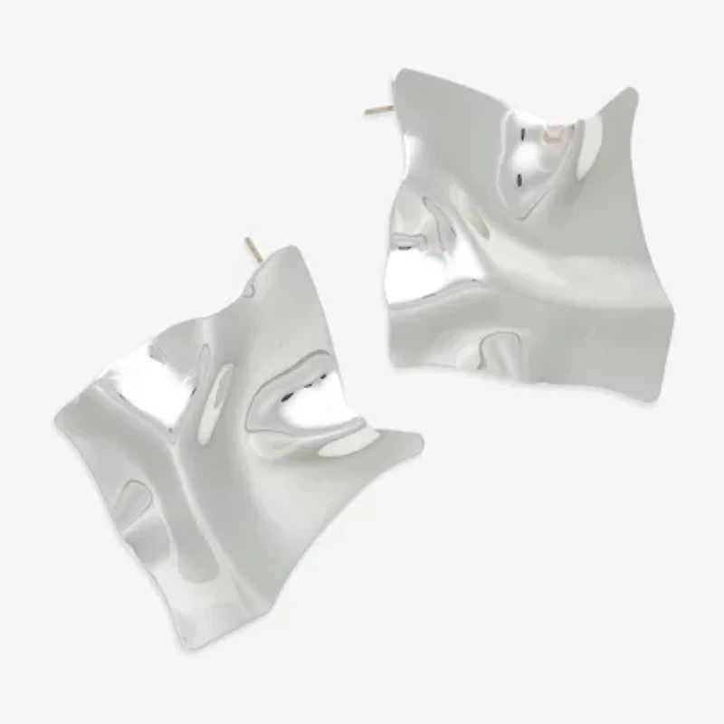 Bold Elements Silver Tone Womens Drop Earrings