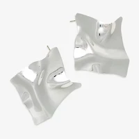 Bold Elements Silver Tone Womens Drop Earrings