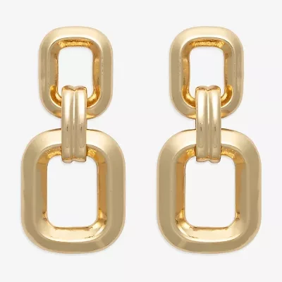 Bold Elements Gold Tone Womens Drop Earrings