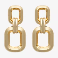 Bold Elements Gold Tone Womens Drop Earrings