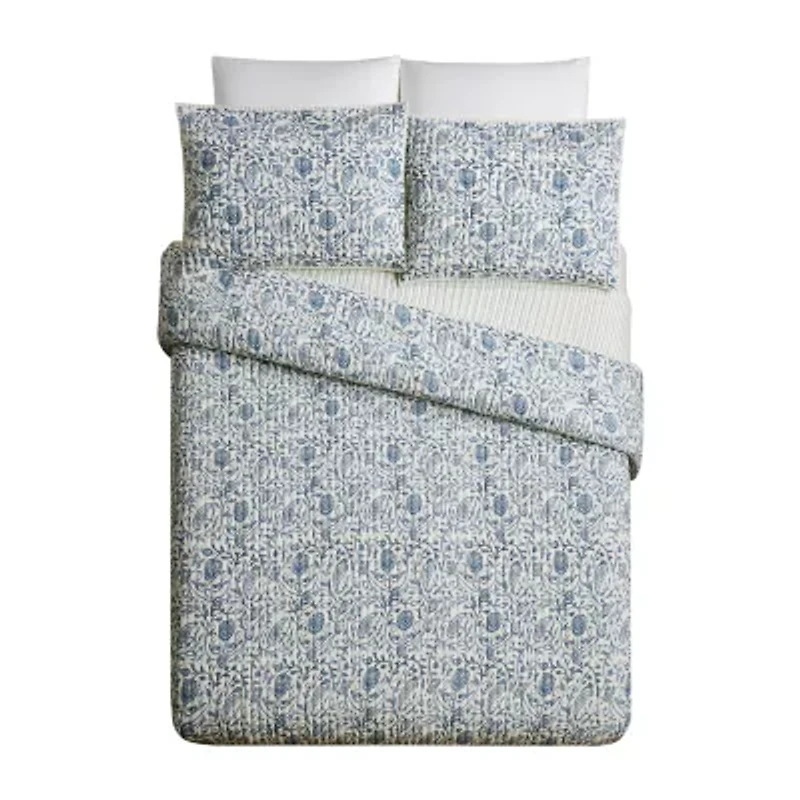 Modern Heirloom Eden Gauze 3-pc. Paisley Quilt Set