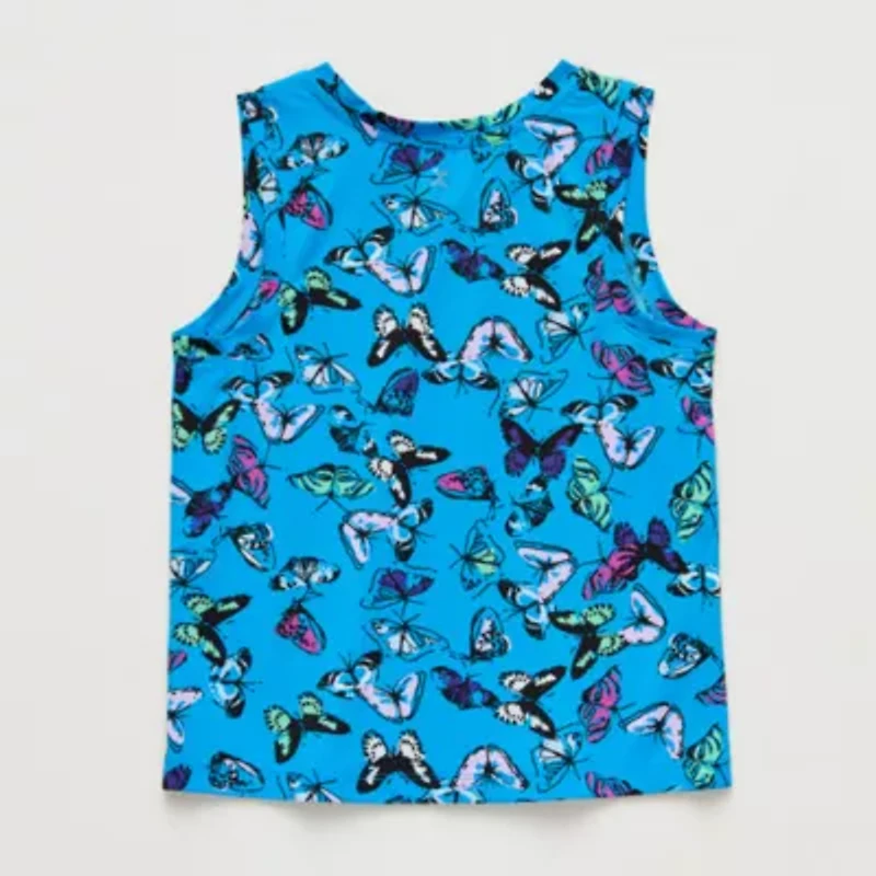 Xersion Performance Little & Big Kid Girls Crew Neck Sleeveless Active Tank Top