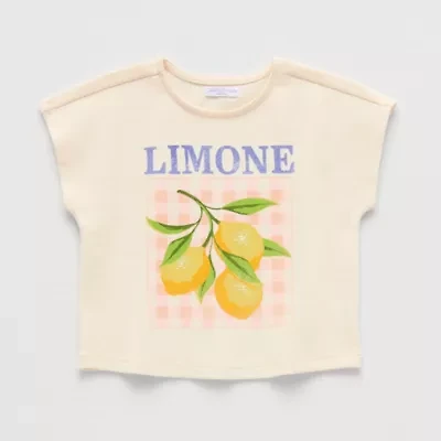 Grayson Little Toddler Girls Crew Neck Short Sleeve Relaxed Fit Graphic T-Shirt