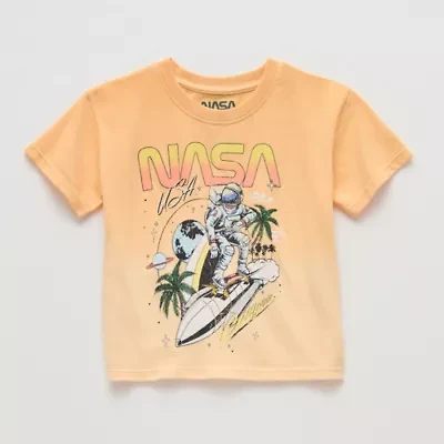 Grayson Little Toddler Boys Crew Neck Short Sleeve Relaxed Fit NASA Graphic T-Shirt