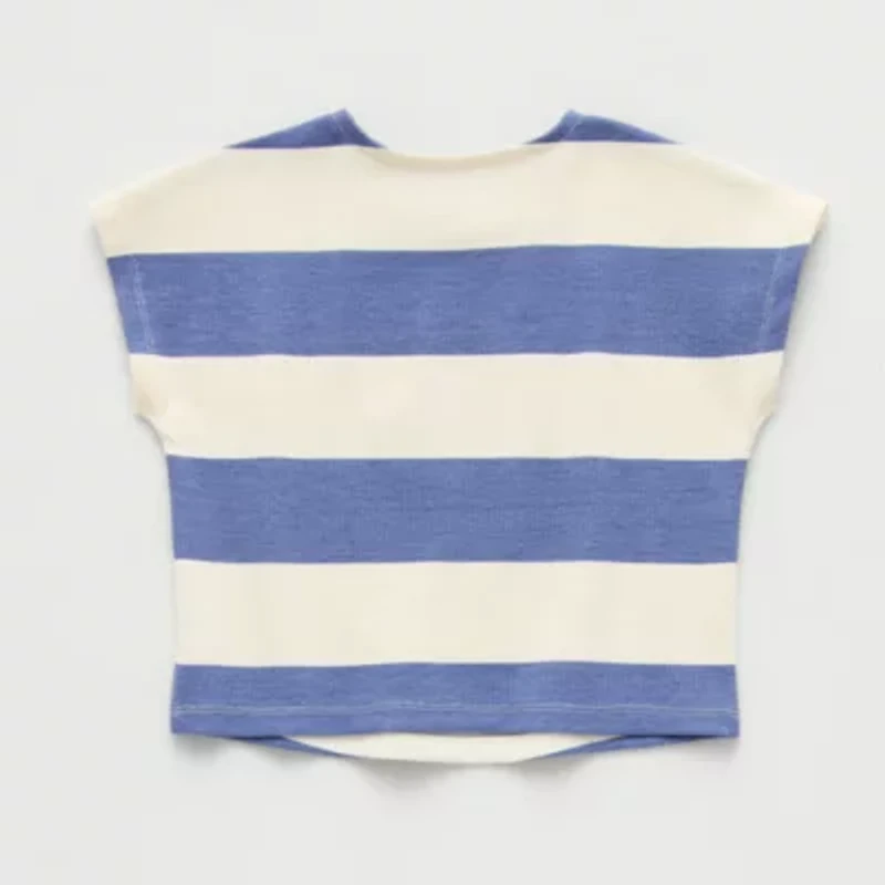 Grayson Little Toddler Girls Crew Neck Short Sleeve Relaxed Fit Graphic T-Shirt