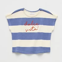 Grayson Little Toddler Girls Crew Neck Short Sleeve Relaxed Fit Graphic T-Shirt