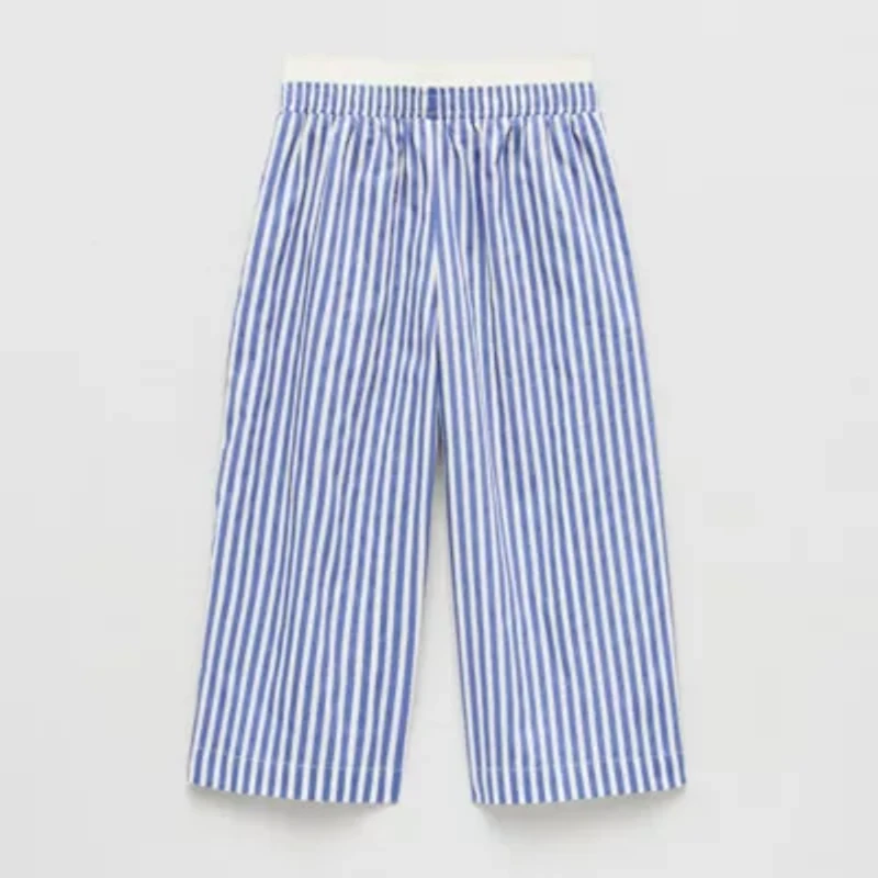 Grayson Little Toddler Girls Mid Rise Wide Leg Relaxed Fit Pull-On Pant