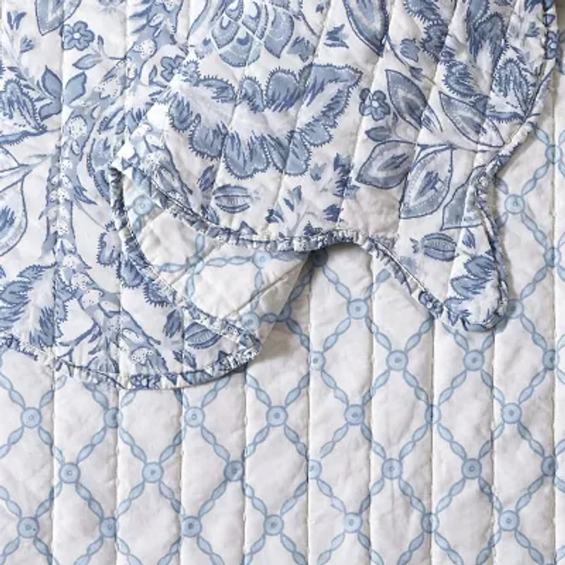 spartina 449 Peeples Song 3-Piece 3-pc. Floral Quilt Set