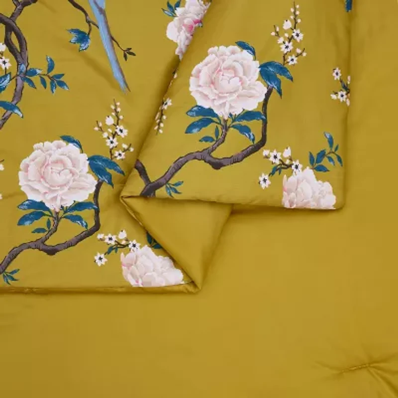 Dee Ocleppo Bird Chinoiserie 3-Piece 3-pc. Floral Reversible Comforter Set
