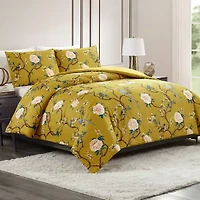 Dee Ocleppo Bird Chinoiserie 3-Piece 3-pc. Floral Reversible Comforter Set