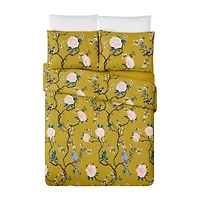 Dee Ocleppo Bird Chinoiserie 3-Piece 3-pc. Floral Reversible Comforter Set
