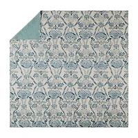 spartina 449 Mystic Moss Damask 3-pc. Floral Quilt Set