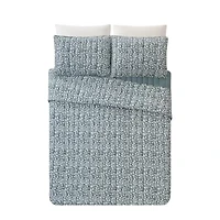 Laurel & Mayfair Floral Vine Block Print 3-Piece 3-pc. Quilt Set