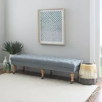 Tufted & Nailhead Accent Bench