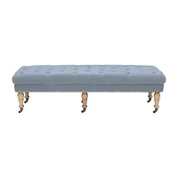 Tufted & Nailhead Accent Bench