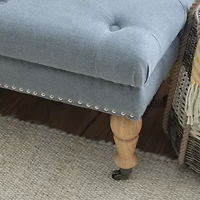 Tufted & Nailhead Accent Bench