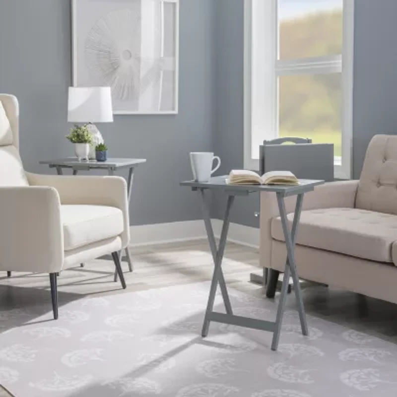 Compass 5-Piece Tv Tray Table Set
