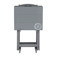 Compass 5-Piece Tv Tray Table Set