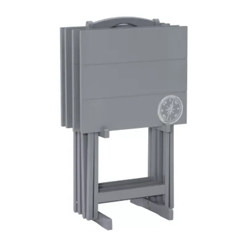 Compass 5-Piece Tv Tray Table Set