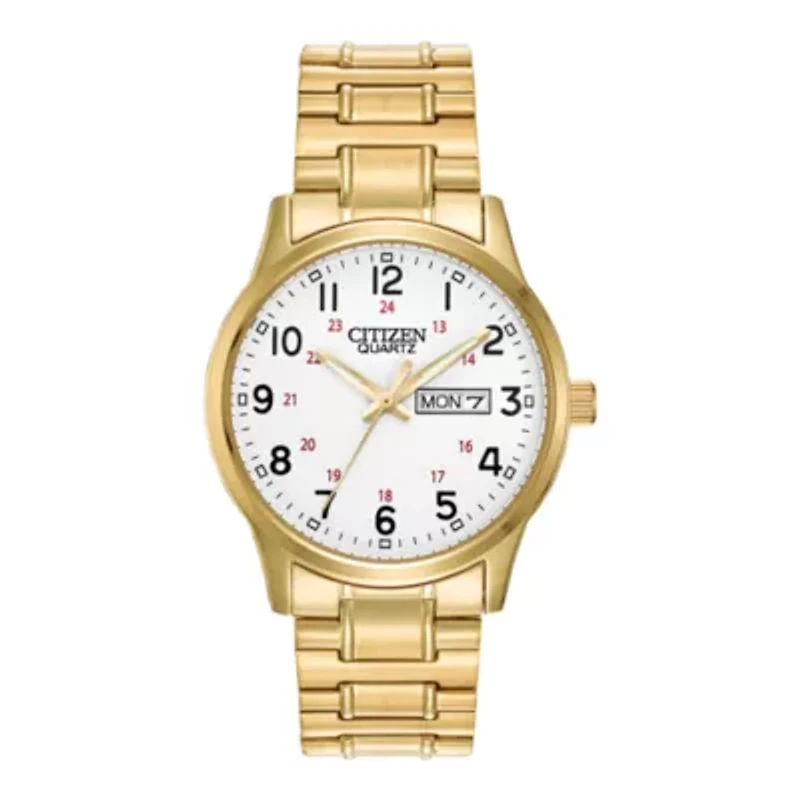Citizen® Mens Gold-Tone Stainless Steel Expansion Strap Watch BF0612-95A