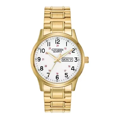 Citizen® Mens Gold-Tone Stainless Steel Expansion Strap Watch BF0612-95A